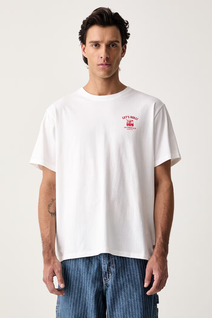 Levi's тениска мъжка от памук RELAXED FIT TEE бяла 16143-2625