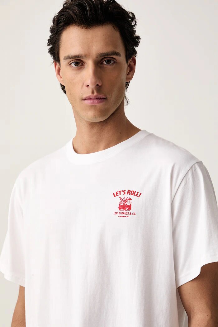 Levi's тениска мъжка от памук RELAXED FIT TEE бяла 16143-2625