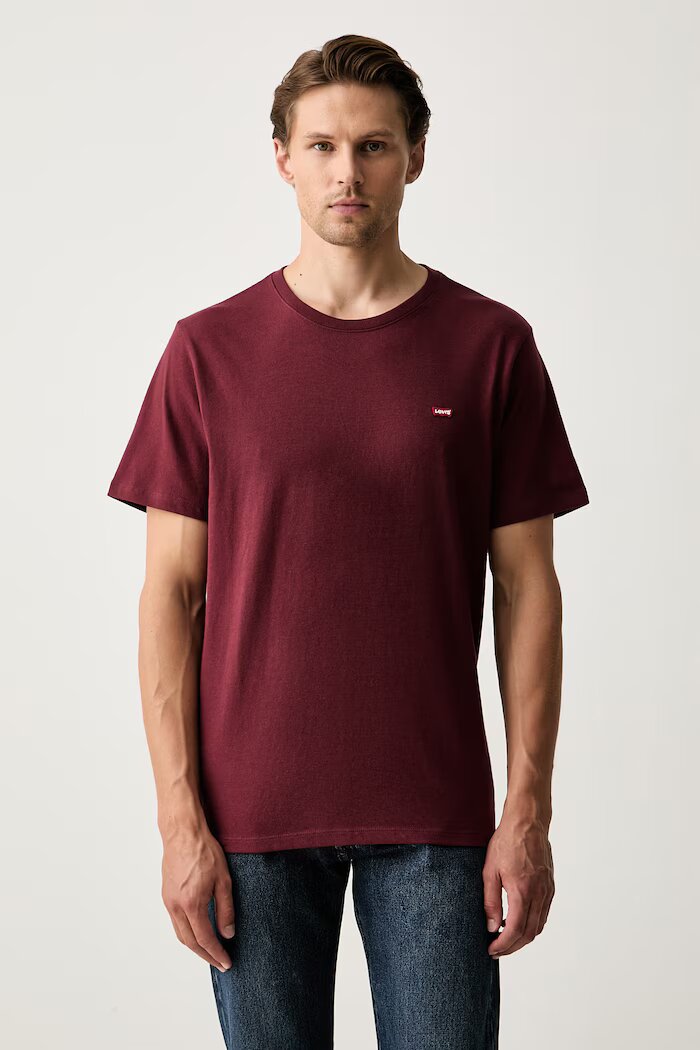 Levi's тениска мъжка от памук SS ORIGINAL HM TEE бордо 56605