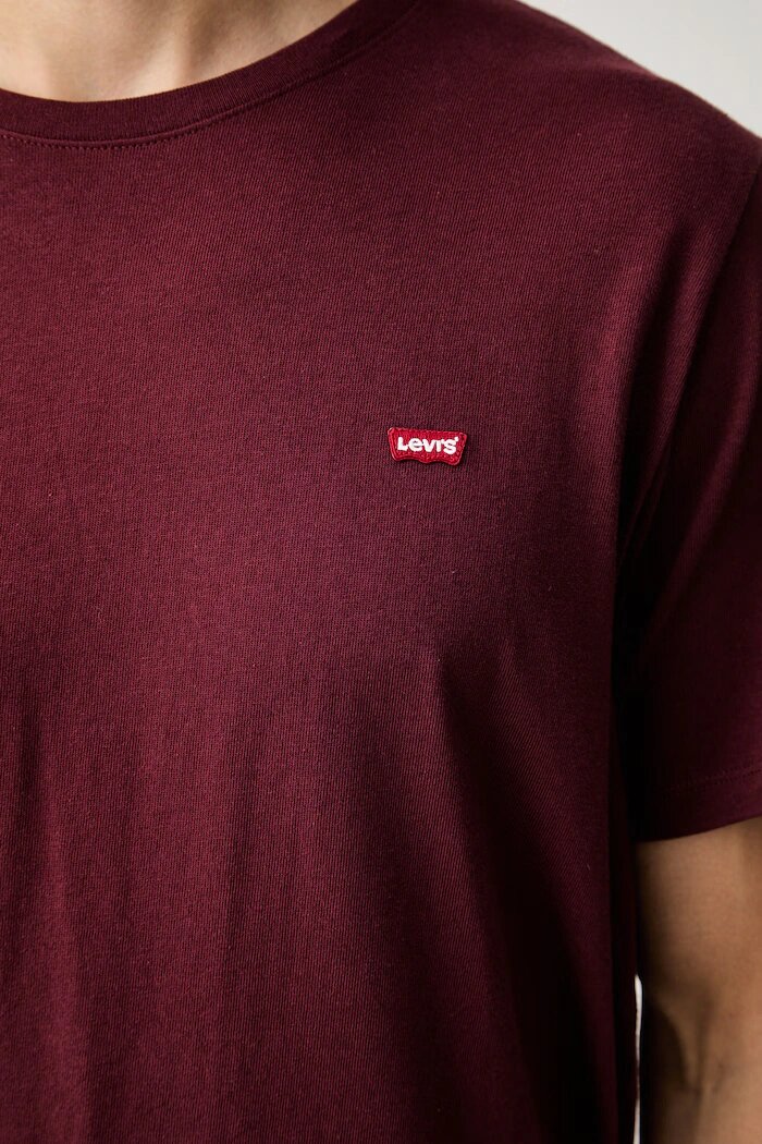 Levi's тениска мъжка от памук SS ORIGINAL HM TEE бордо 56605