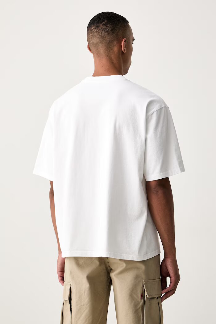 Levi's тениска мъжка от памук SS WORKWEAR PKT бяла 008AB