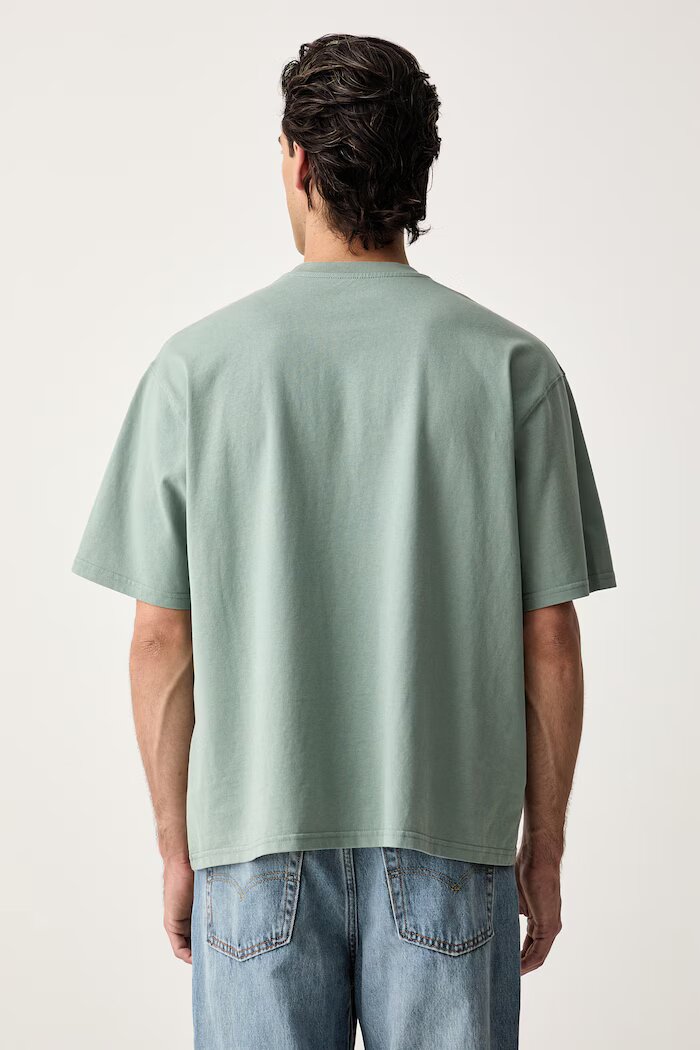 Levi's тениска мъжка от памук SS WORKWEAR PKT зелена 008AB-0000