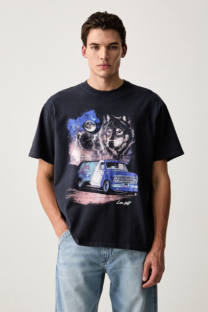 Levi's тениска мъжка от памук VINTAGE FIT GRAPHIC синя 87373