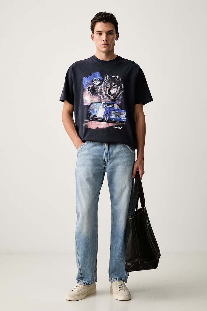 Levi's тениска мъжка от памук VINTAGE FIT GRAPHIC синя 87373
