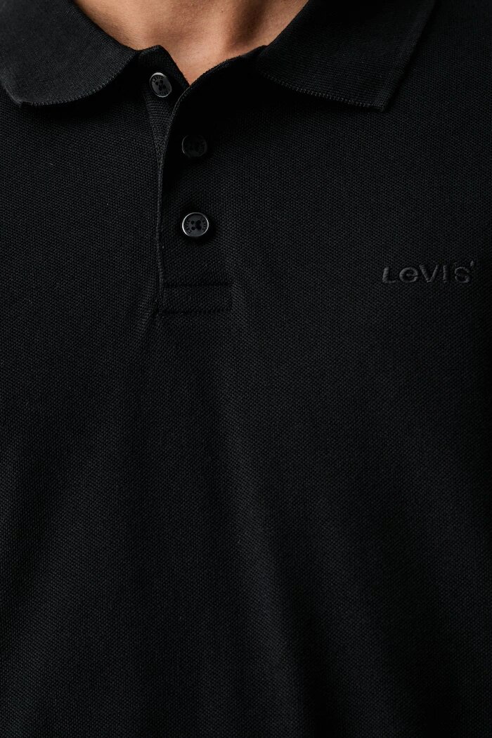 Levi's тениска тип пулове с яка мъжка от памук HM POLO COSTCO черна 005RV