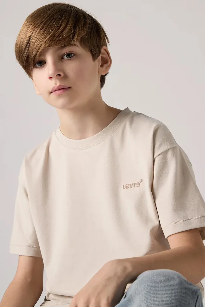 Levi's тениска за деца с памук RED TAB VINTAGE TEE бежова 9EP595