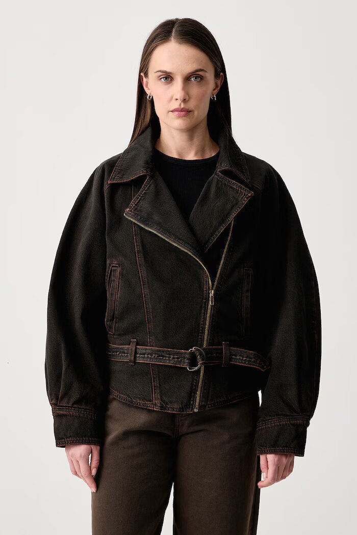 Levi's яке дамско от деним 80S BOMBER кафяво 0088X