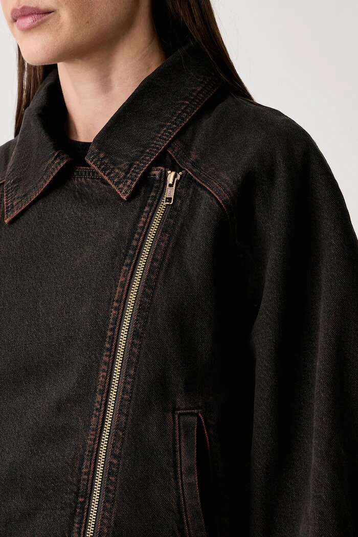 Levi's яке дамско от деним 80S BOMBER кафяво 0088X