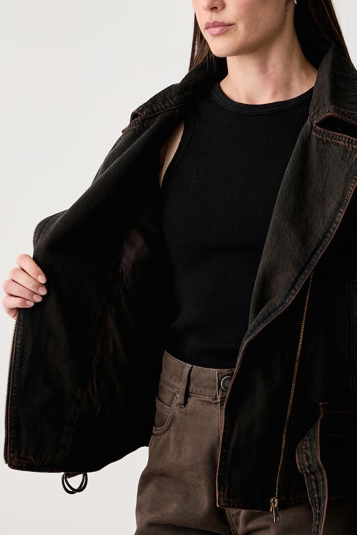 Levi's яке дамско от деним 80S BOMBER кафяво 0088X