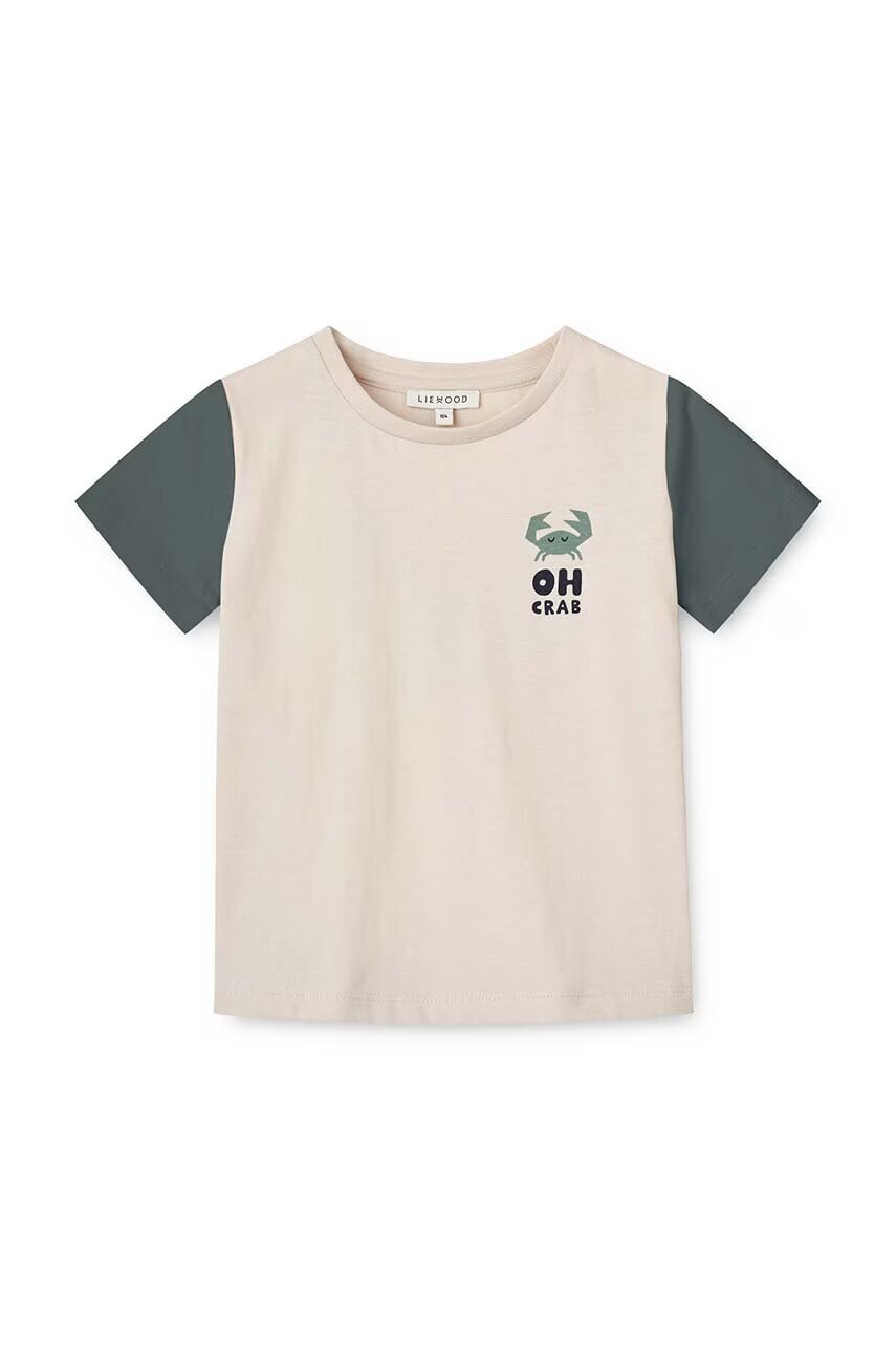 Liewood Бебешка памучна тениска Apia Baby Placement Shortsleeve T-shirt