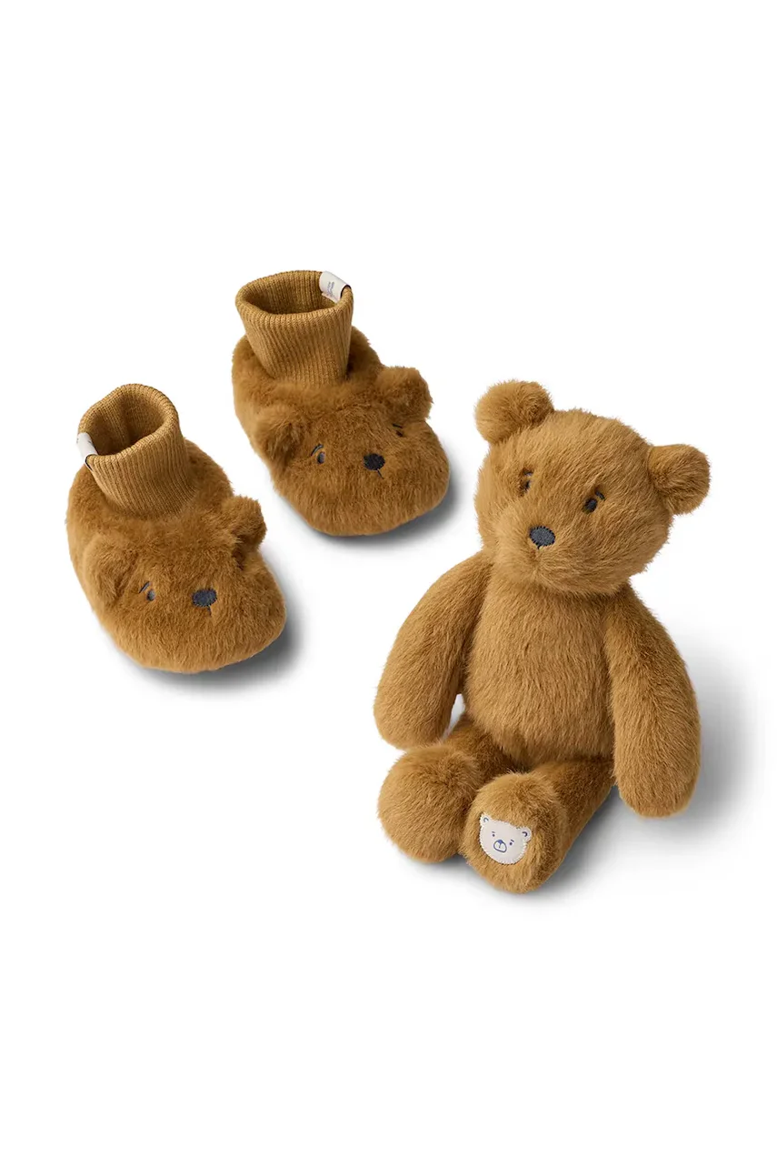 Liewood Бебешки обувки Basim Bear Baby Plush Gift Set