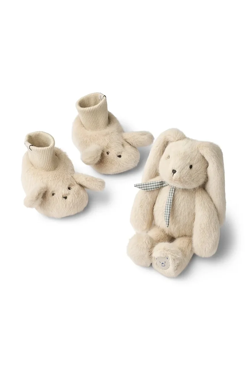 Liewood Бебешки обувки Basim Rabbit Baby Plush Gift Set