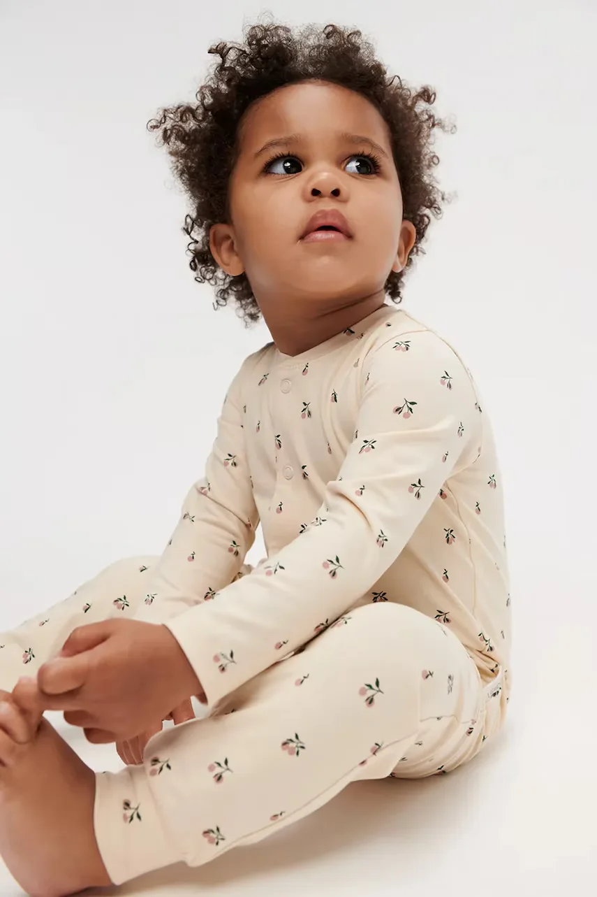 Liewood Бебешки памучни ританки Birk Printed Pyjamas Jumpsuit