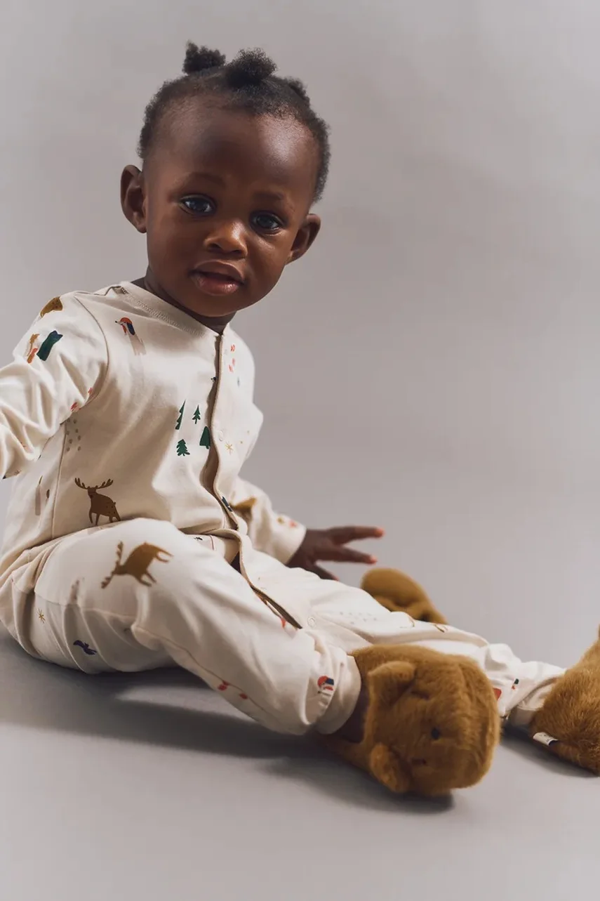 Liewood Бебешки ританки Birk Printed Pyjamas Jumpsuit