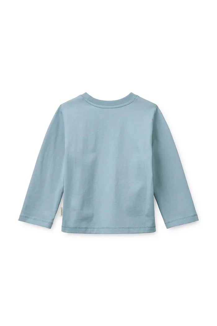 Liewood блуза с дълги ръкави за деца от памук Francis Placement LS T-shirt синя LW21025