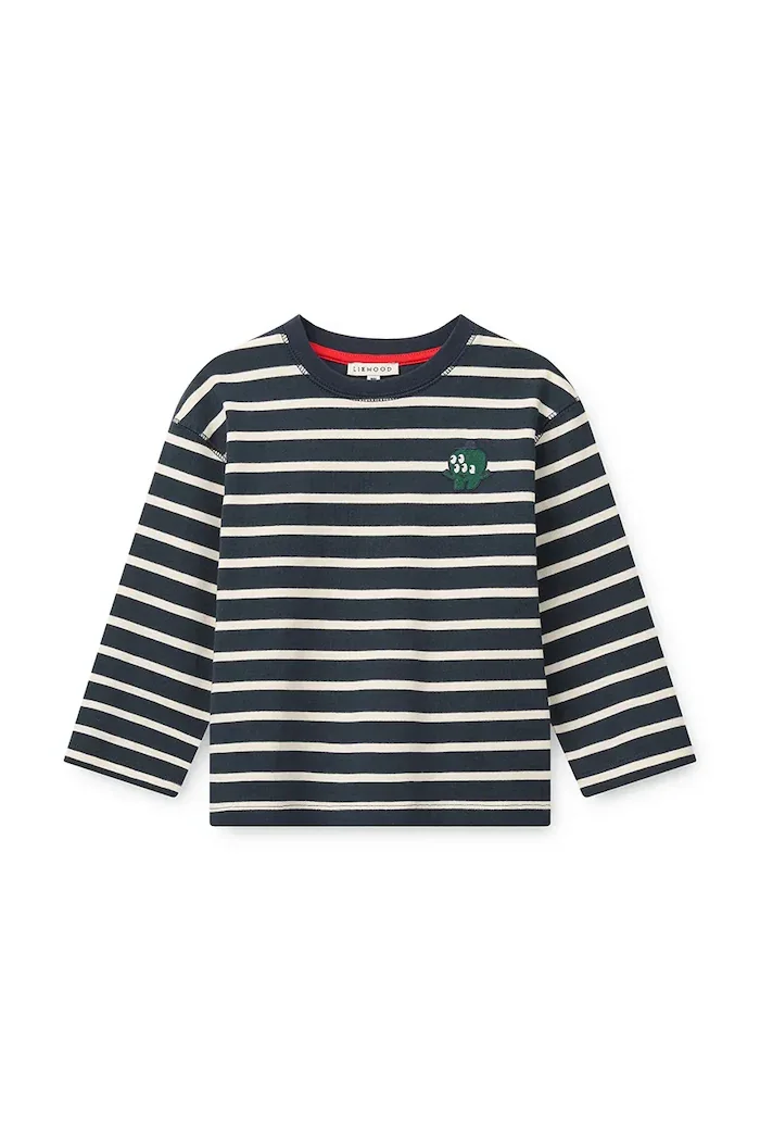Liewood блуза с дълги ръкави за деца от памук Tyler Stripe LS T-shirt тъмносиня LW20354