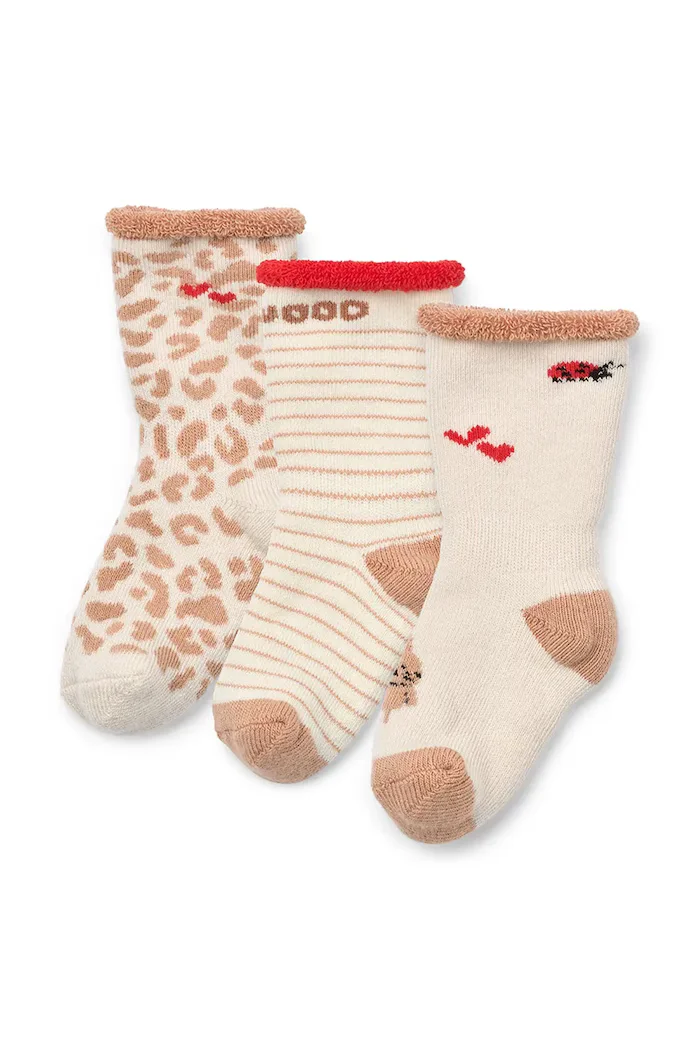 Liewood чорапи за бебе Eloy Baby Socks 3-Pack розови LW18503
