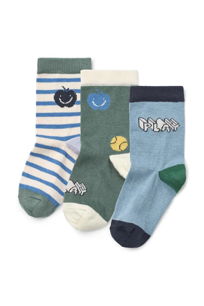 Liewood чорапи за деца Silas Socks 3-Pack 3 броя сини LW15118
