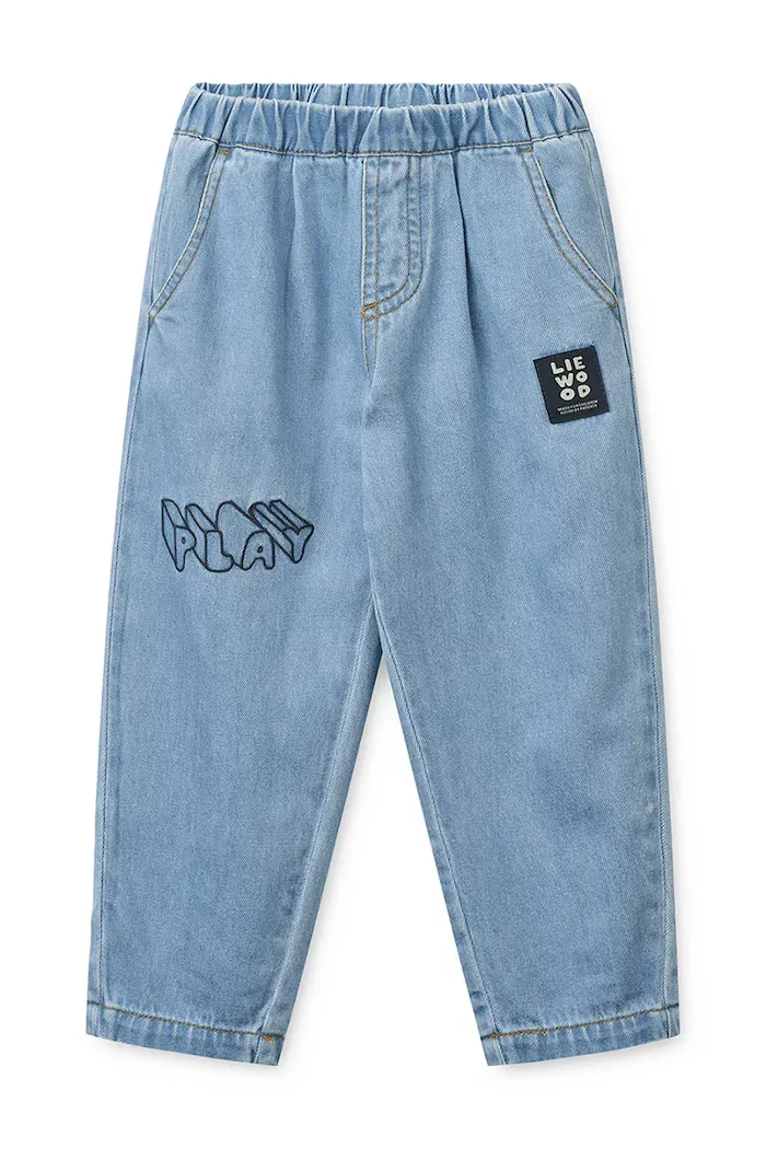 Liewood дънки loose за деца Borris Light Placement Denim Pants сини LW20928