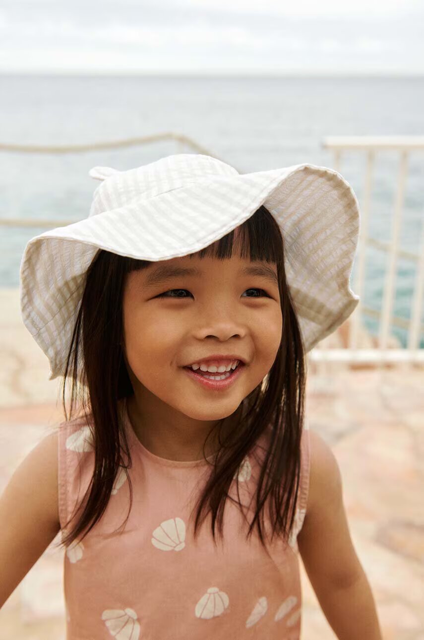 Liewood Детска памучна капела Amelia Seersucker Sun Hat With Ears