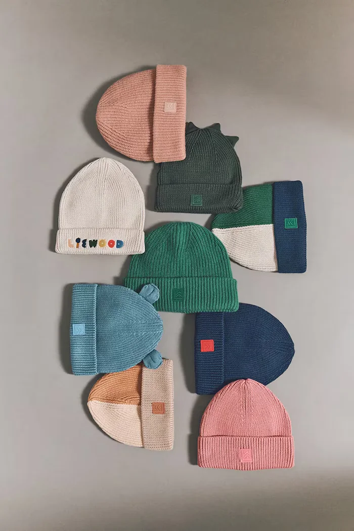 Liewood Детска памучна шапка Ezra Beanie в бежово LW20106