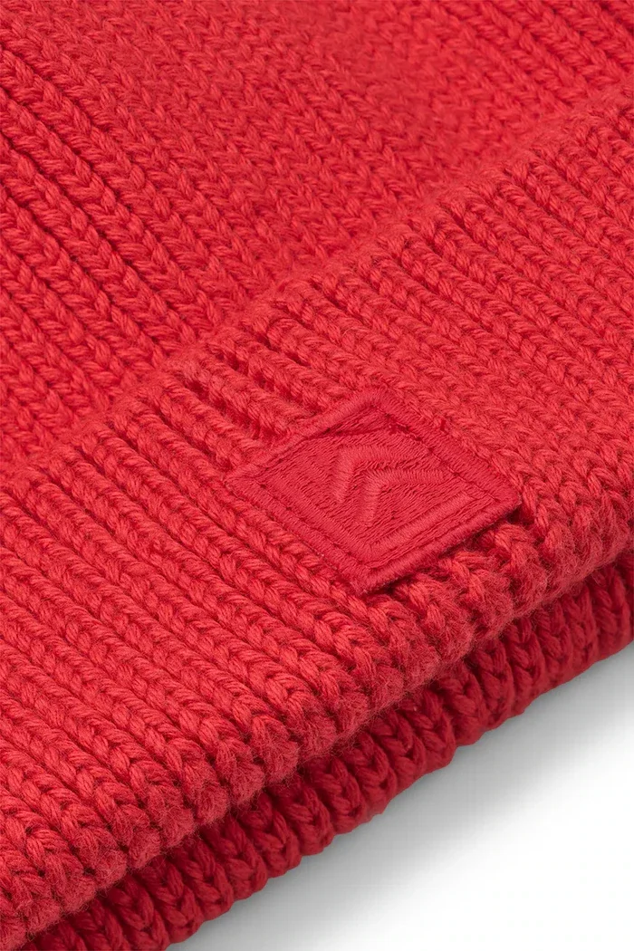Liewood Детска памучна шапка Ezra Beanie в червено LW20106