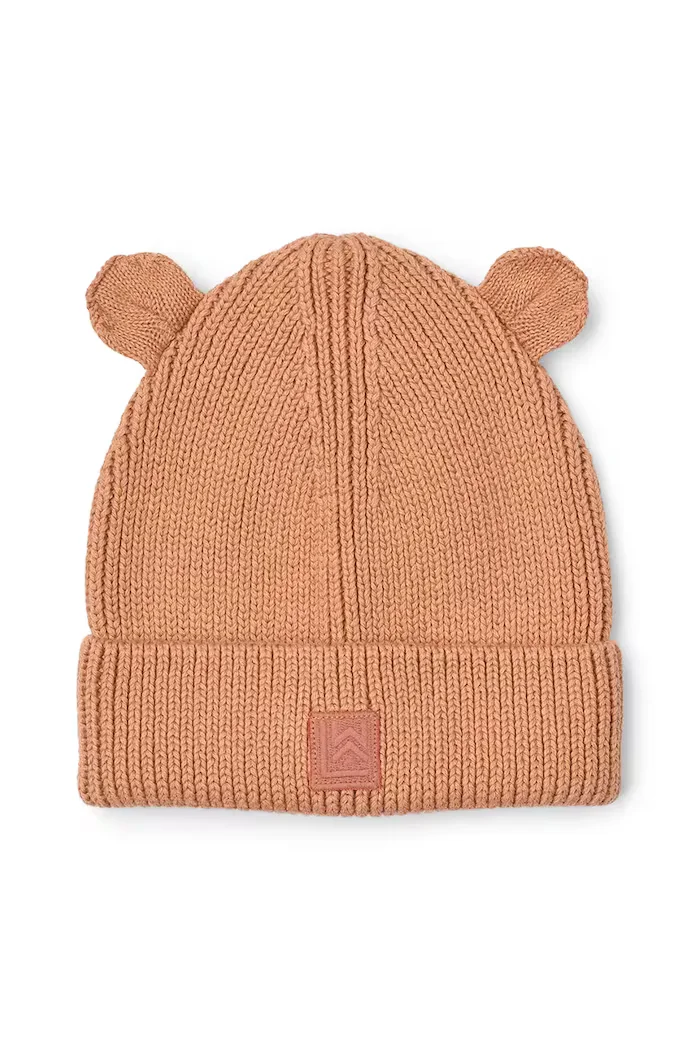 Liewood Детска памучна шапка Gina Beanie в оранжево LW20105