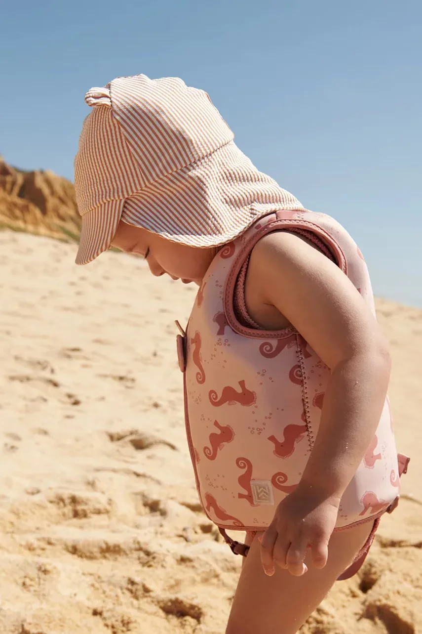 Liewood Детска шапка с козирка Senia Seersucker Sun Hat With Ears