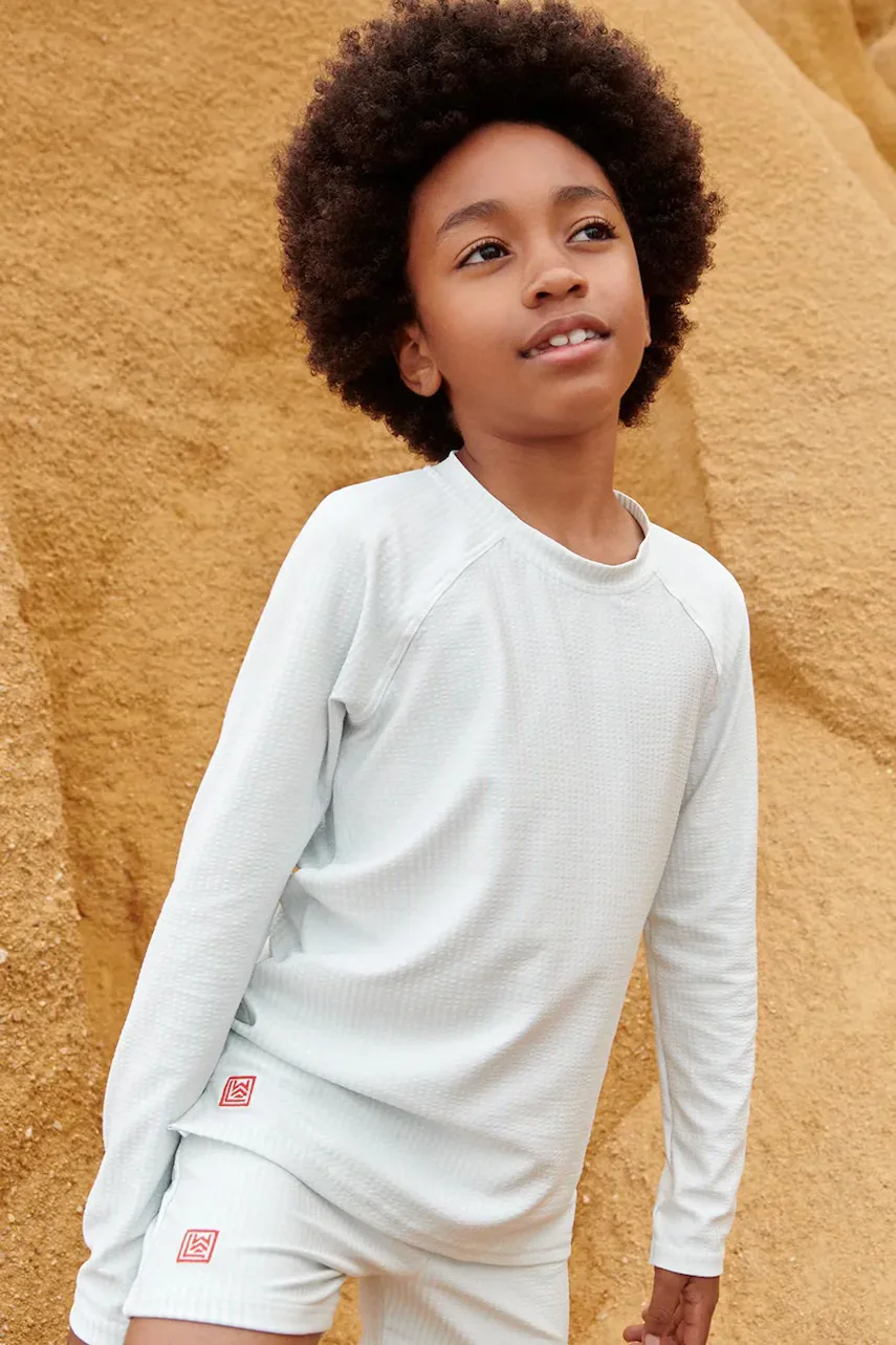 Liewood Детски бански с дълги ръкави Noah Seersucker Longsleeve Swim Tee