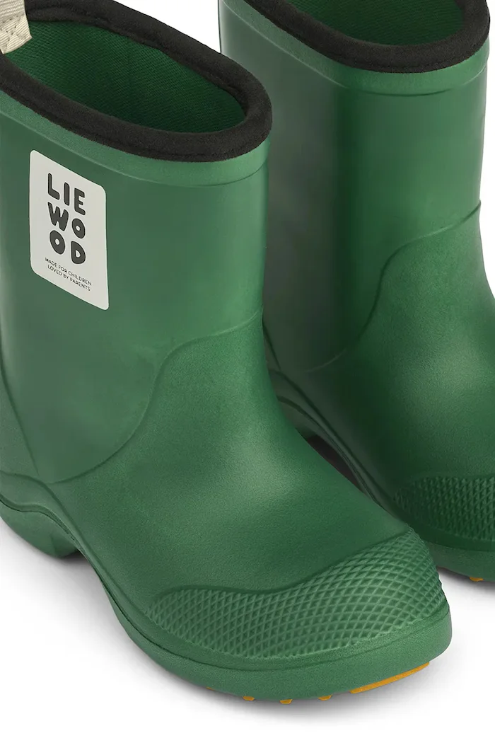 Liewood Детски гумени ботуши Aston Rainboot в зелено LW20058