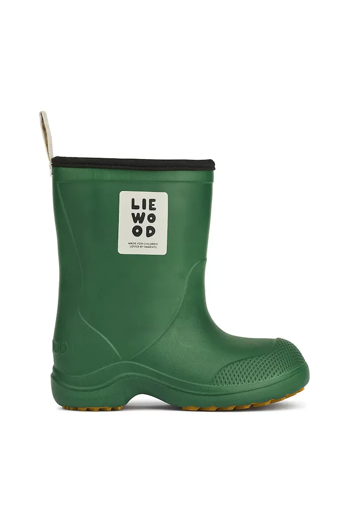 Liewood Детски гумени ботуши Aston Rainboot в зелено LW20058