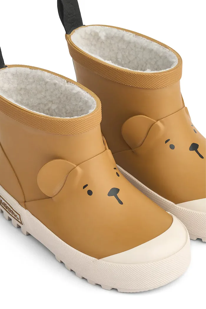 Liewood Детски гумени ботуши Jesse Bear Thermo Rainboot в кафяво LW20328