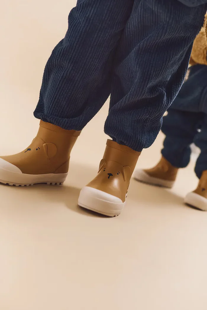 Liewood Детски гумени ботуши Jesse Bear Thermo Rainboot в кафяво LW20328