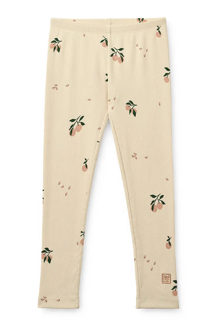 Liewood Детски клин Marien Printed Rib Leggings в бежово с десен LW20672