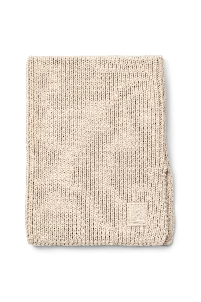 Liewood Детски кръгъл шал Mathias Neckwarmer в бежово с изчистен дизайн LW20097