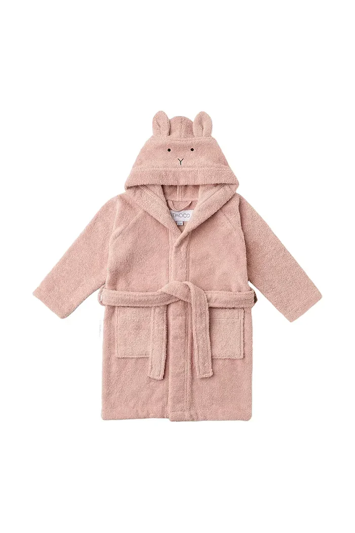 Liewood Детски памучен халат Lily Bathrobe в розово LW12387
