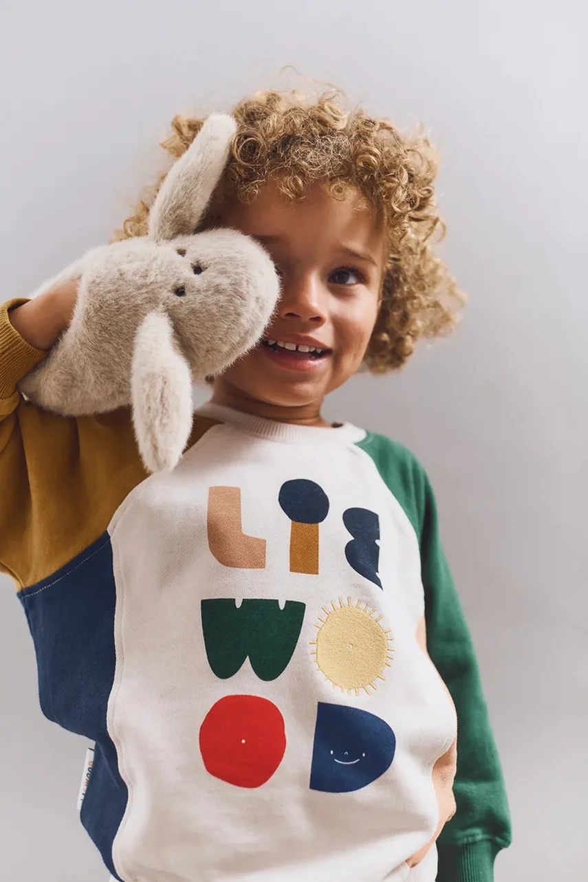 Liewood Детски памучен суичър Aude Placement Sweatshirt