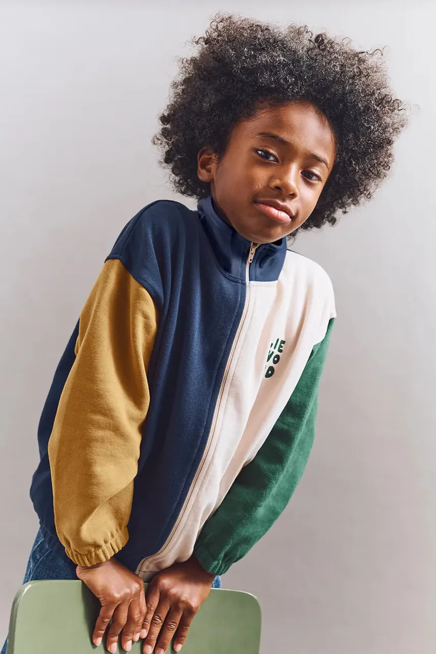 Liewood Детски памучен суичър Cassius Zip-up Sweatshirt