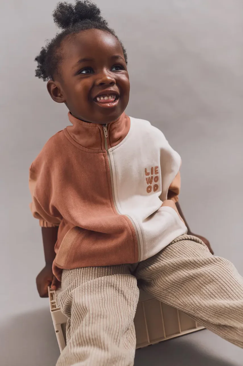 Liewood Детски памучен суичър Cassius Zip-up Sweatshirt