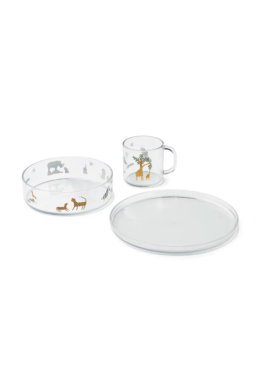 Liewood Детски сервиз за хранене Siva Printed Tritan Tableware Set