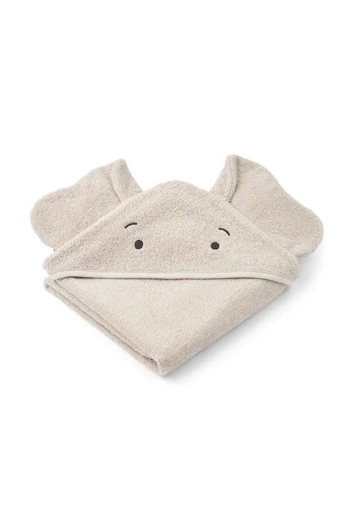 Liewood кърпа от памук Albert Elephant Hooded Towel бежова LW21158