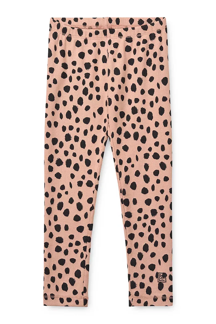 Liewood клин за деца Marien Printed Rib Leggings розов със стандартна талия LW20672