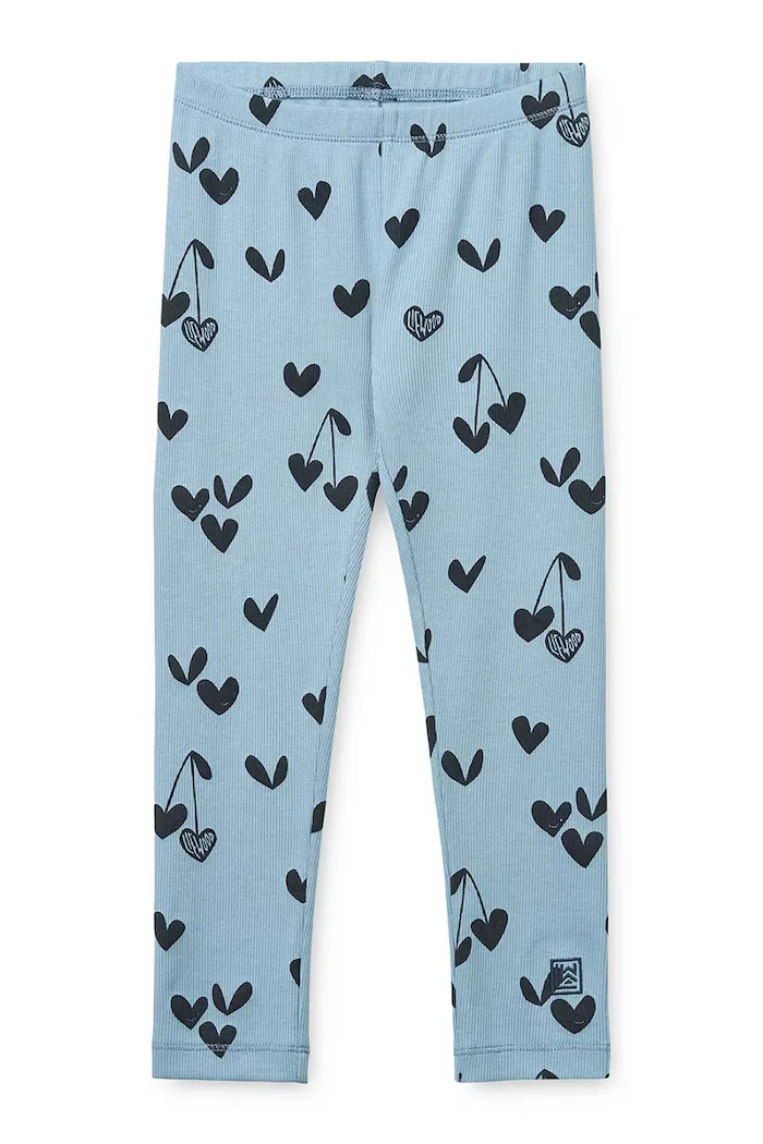 Liewood клин за деца Marien Printed Rib Leggings син със стандартна талия LW20672