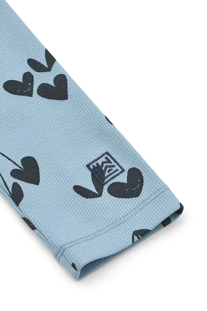 Liewood клин за деца Marien Printed Rib Leggings син със стандартна талия LW20672