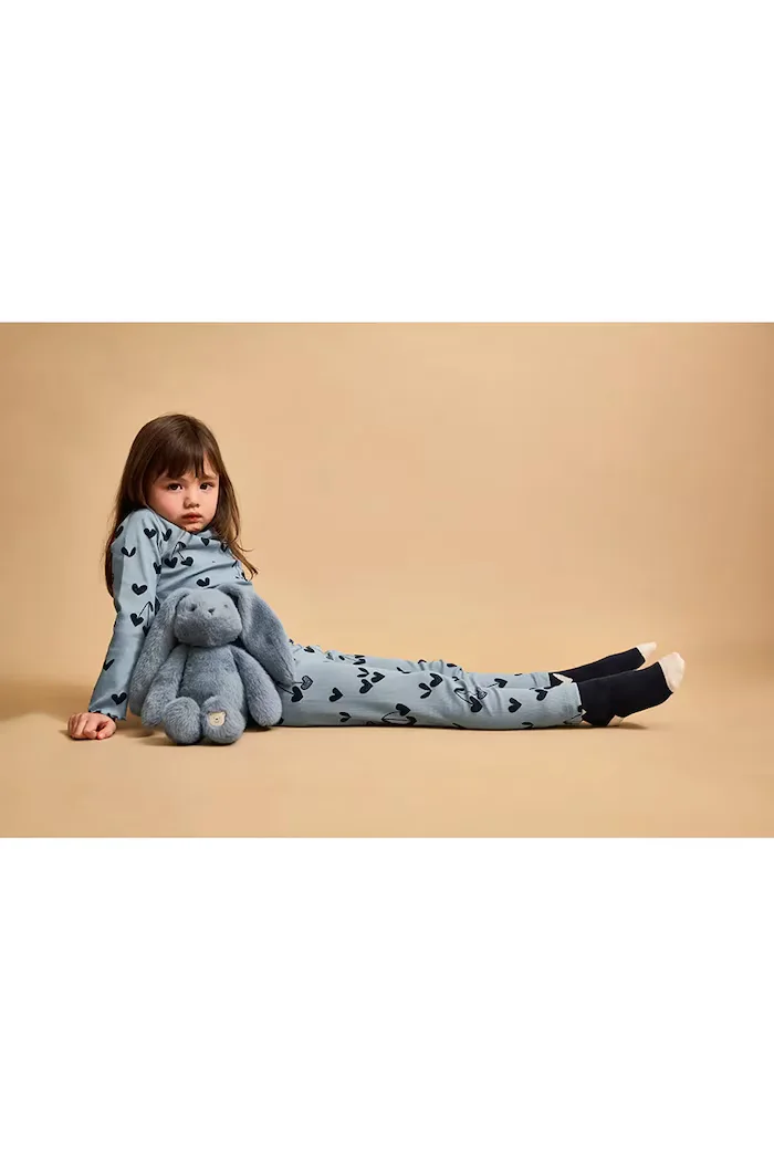 Liewood клин за деца Marien Printed Rib Leggings син със стандартна талия LW20672
