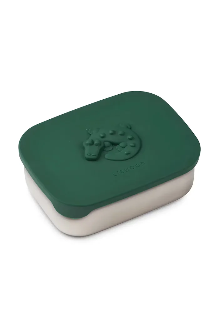 Liewood Кутия за обяд за деца Arthur Crocodile Lunchbox зелена LW20761