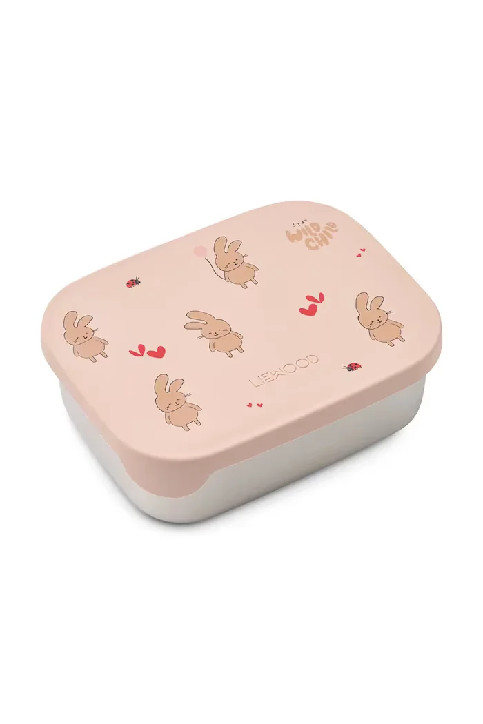 Liewood Кутия за обяд за деца Arthur Printed Lunchbox розова LW14982