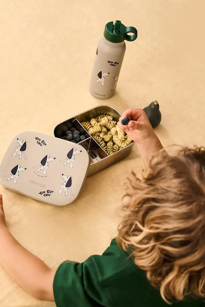 Liewood Кутия за обяд за деца Arthur Printed Lunchbox сива LW14982