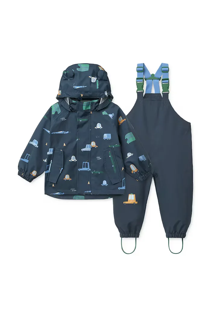 Liewood непромокаемо яке за деца Manu Rainwear Set тъмносиньо LW19910