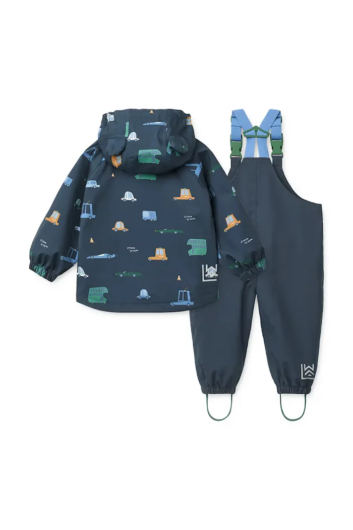 Liewood непромокаемо яке за деца Manu Rainwear Set тъмносиньо LW19910